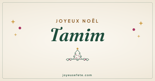 Image « Joyeux Noël Tamim » au format large