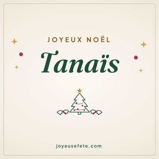 Image carrée « Joyeux Noël Tanaïs » pour WhatsApp