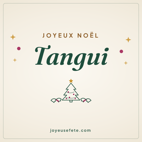 Image carrée « Joyeux Noël Tangui » pour WhatsApp