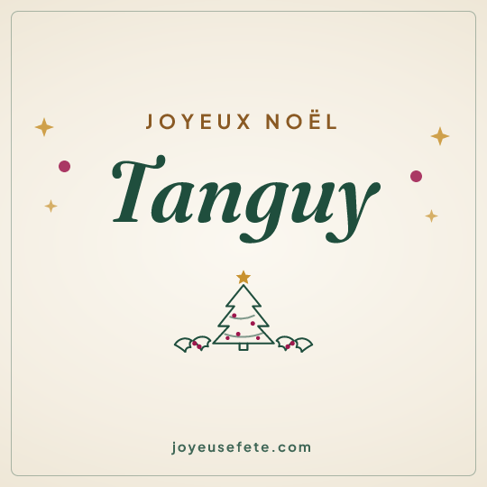 Image carrée « Joyeux Noël Tanguy » pour WhatsApp