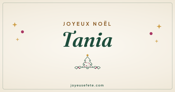 Image « Joyeux Noël Tania » au format large