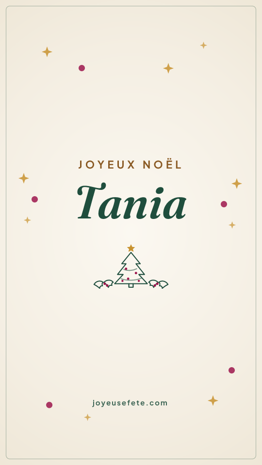 Image « Joyeux Noël Tania » au format story