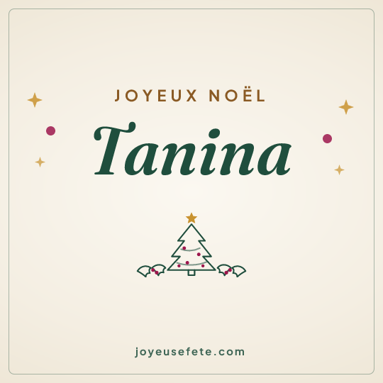 Image carrée « Joyeux Noël Tanina » pour WhatsApp