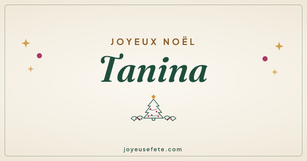 Image « Joyeux Noël Tanina » au format large