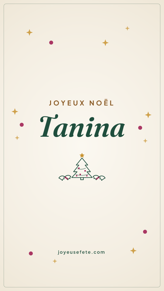 Image « Joyeux Noël Tanina » au format story