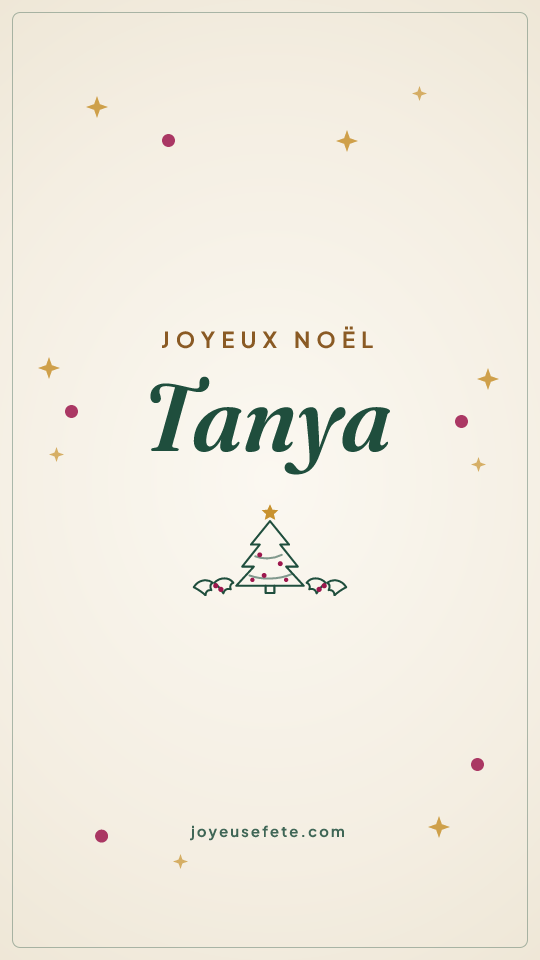 Image « Joyeux Noël Tanya » au format story
