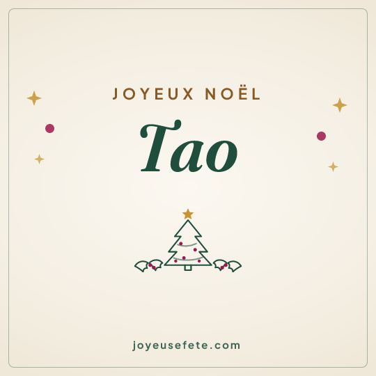 Image carrée « Joyeux Noël Tao » pour WhatsApp