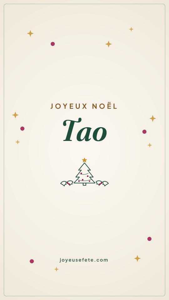 Image « Joyeux Noël Tao » au format story