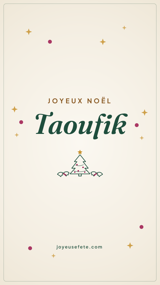 Image « Joyeux Noël Taoufik » au format story