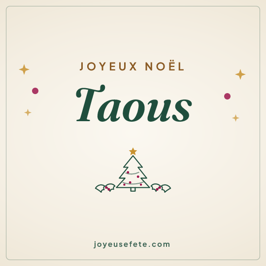 Image carrée « Joyeux Noël Taous » pour WhatsApp