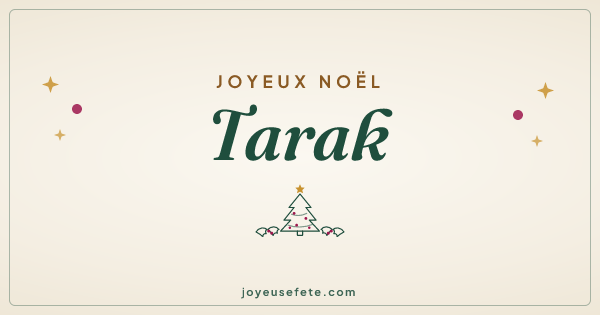 Image « Joyeux Noël Tarak » au format large
