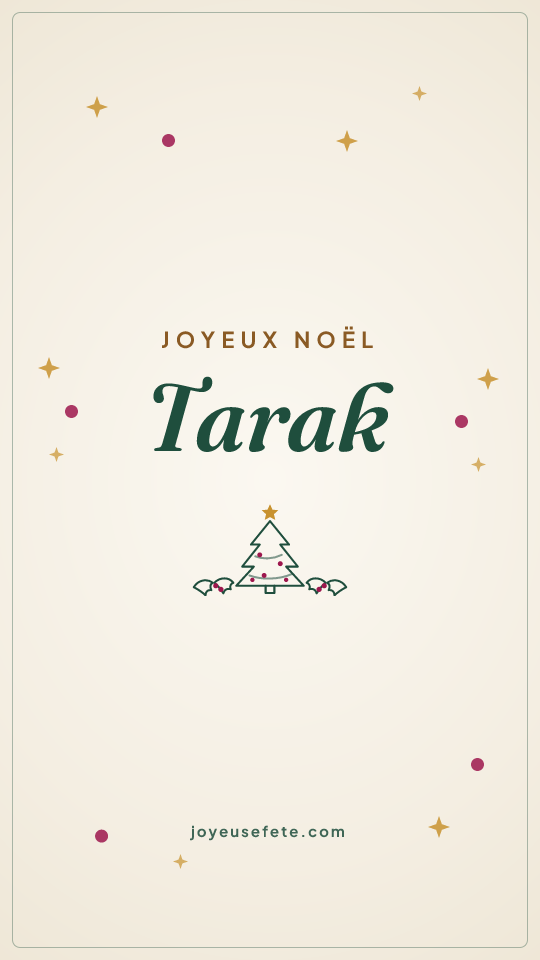 Image « Joyeux Noël Tarak » au format story