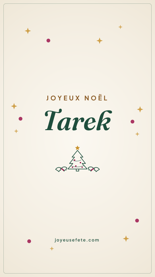 Image « Joyeux Noël Tarek » au format story