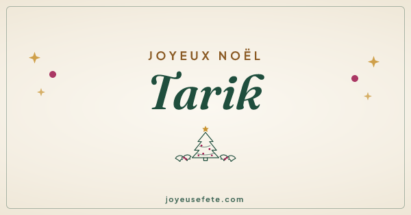 Image « Joyeux Noël Tarik » au format large