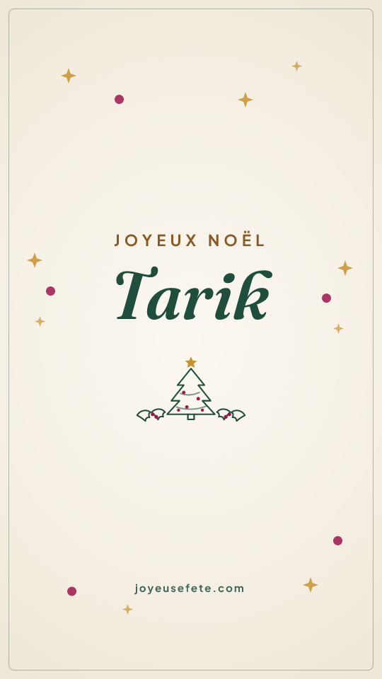 Image « Joyeux Noël Tarik » au format story