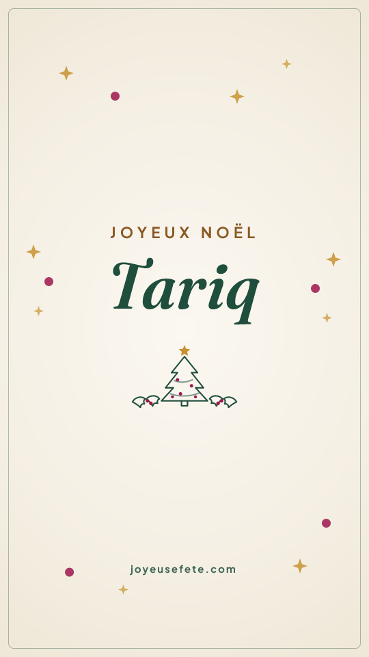 Image « Joyeux Noël Tariq » au format story