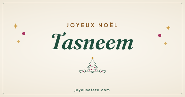 Image « Joyeux Noël Tasneem » au format large