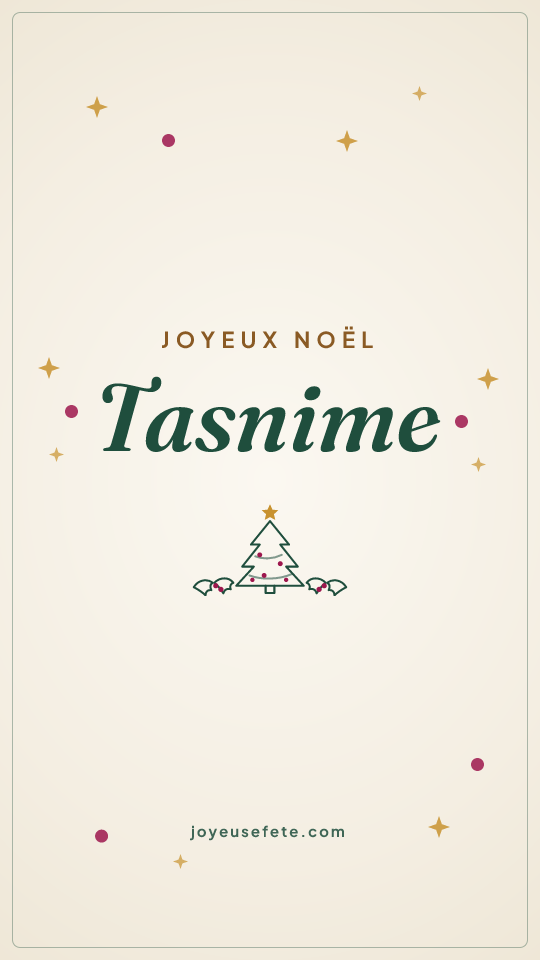 Image « Joyeux Noël Tasnime » au format story
