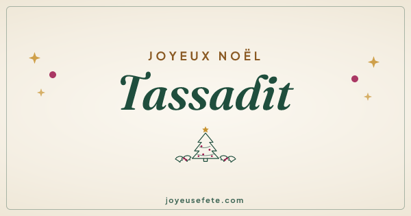 Image « Joyeux Noël Tassadit » au format large