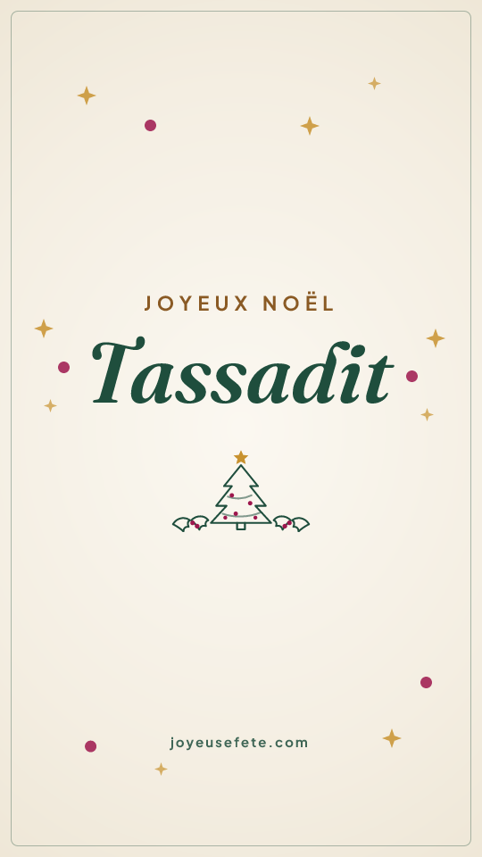 Image « Joyeux Noël Tassadit » au format story