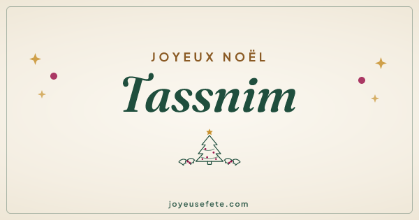 Image « Joyeux Noël Tassnim » au format large