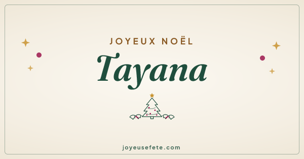 Image « Joyeux Noël Tayana » au format large