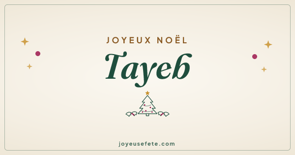 Image « Joyeux Noël Tayeb » au format large
