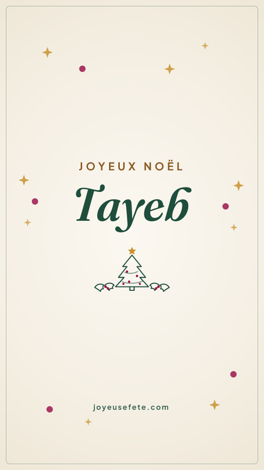 Image « Joyeux Noël Tayeb » au format story