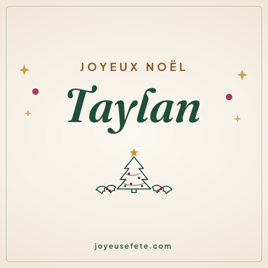Image carrée « Joyeux Noël Taylan » pour WhatsApp