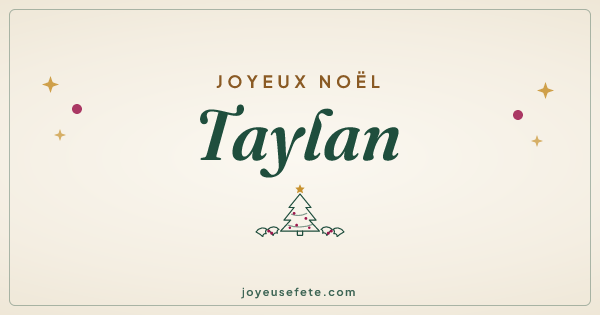 Image « Joyeux Noël Taylan » au format large