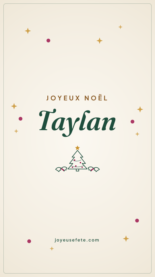 Image « Joyeux Noël Taylan » au format story