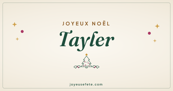 Image « Joyeux Noël Tayler » au format large