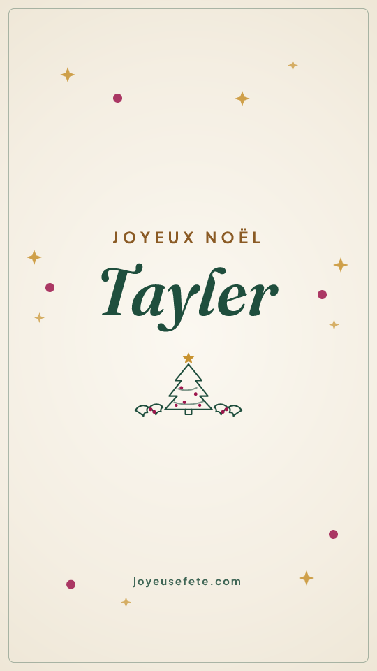 Image « Joyeux Noël Tayler » au format story