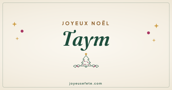 Image « Joyeux Noël Taym » au format large