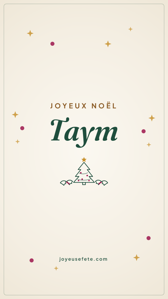 Image « Joyeux Noël Taym » au format story