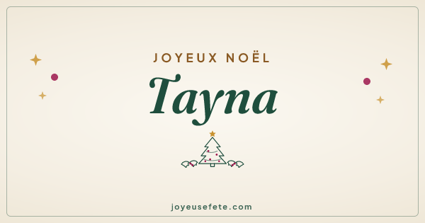 Image « Joyeux Noël Tayna » au format large