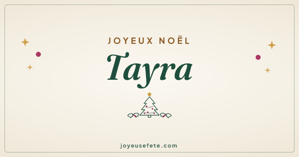 Image « Joyeux Noël Tayra » au format large