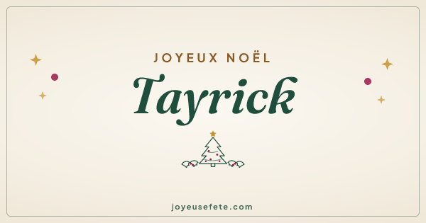 Image « Joyeux Noël Tayrick » au format large