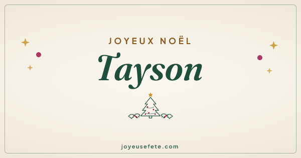 Image « Joyeux Noël Tayson » au format large
