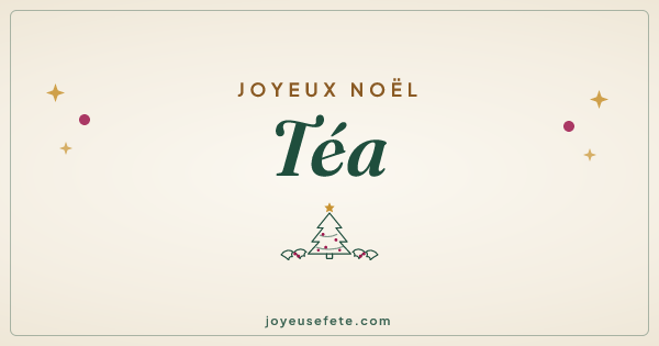 Image « Joyeux Noël Téa » au format large
