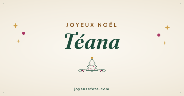 Image « Joyeux Noël Téana » au format large