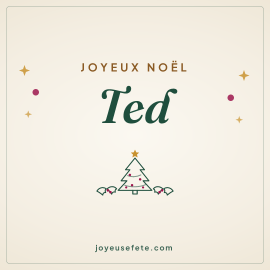 Image carrée « Joyeux Noël Ted » pour WhatsApp