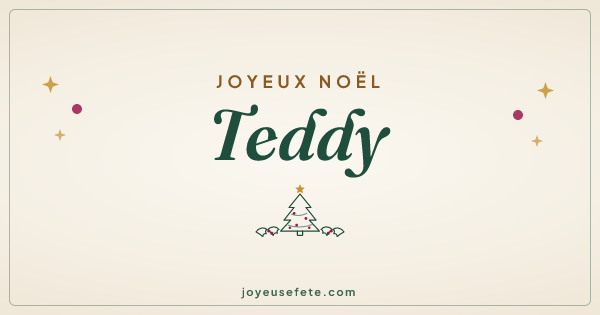 Image « Joyeux Noël Teddy » au format large