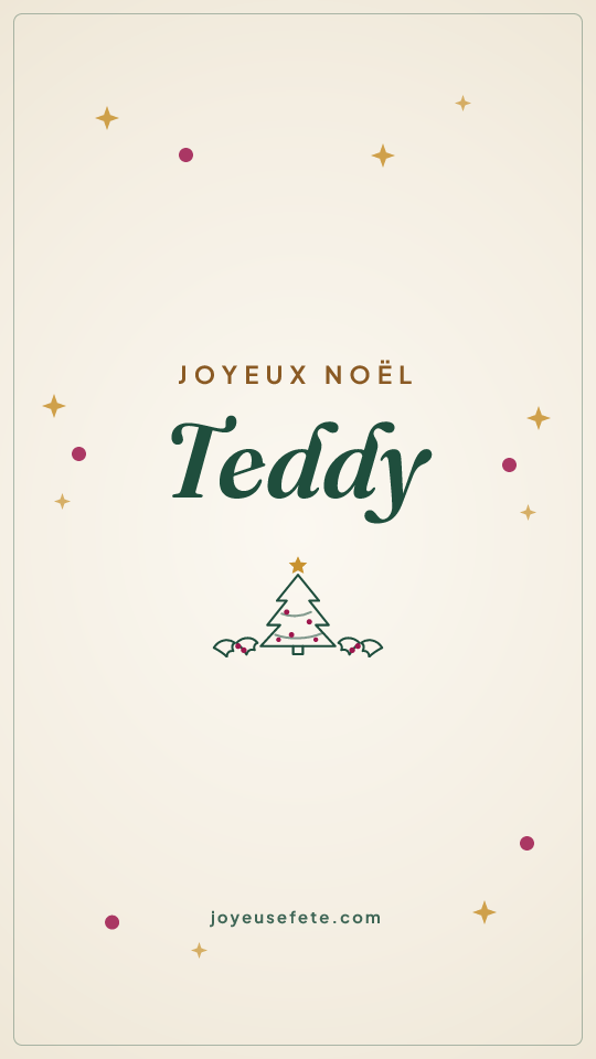 Image « Joyeux Noël Teddy » au format story