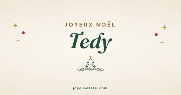 Image « Joyeux Noël Tedy » au format large