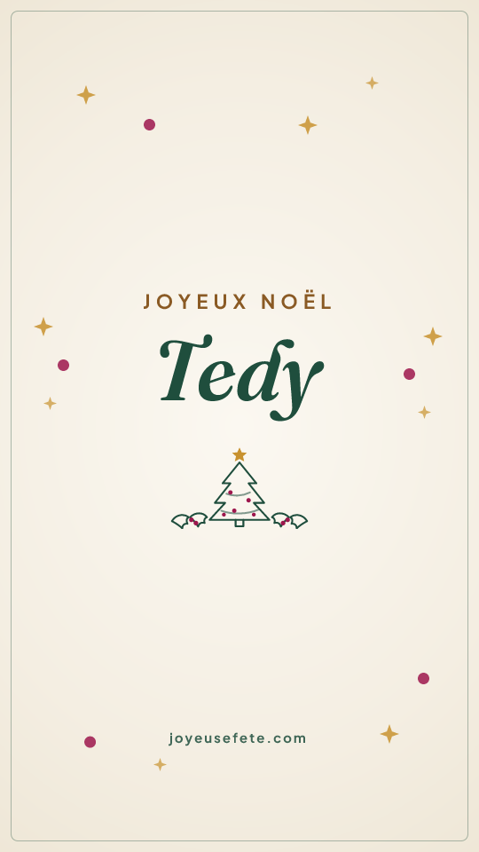 Image « Joyeux Noël Tedy » au format story