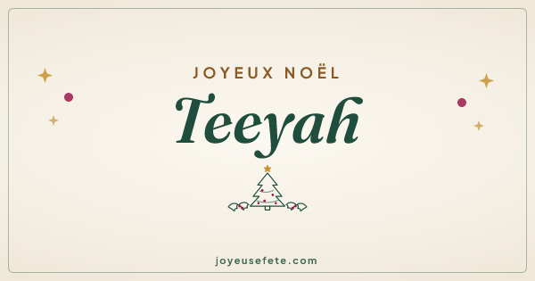 Image « Joyeux Noël Teeyah » au format large
