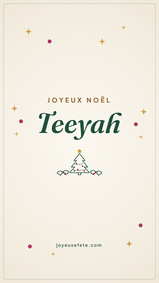 Image « Joyeux Noël Teeyah » au format story