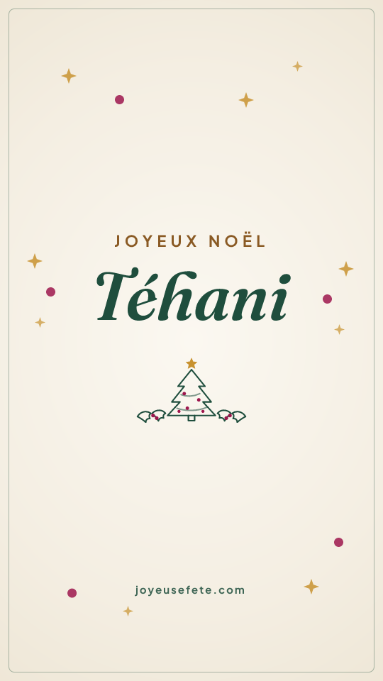 Image « Joyeux Noël Téhani » au format story