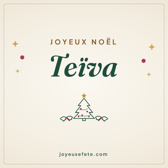 Image carrée « Joyeux Noël Teïva » pour WhatsApp